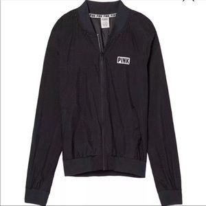 **SOLD**BLACK PERFORATED MESH FULL ZIP BOMBER